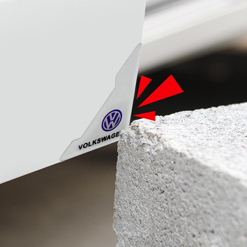 Для Volkswagen 2/4 шт. Прозрачные защитные наклейки на уголки дверей автомобиля для VW Rline GTl R Golf 7 Polo Tiguan Passat Jetta Lavida Touran R32 MK4 EN1