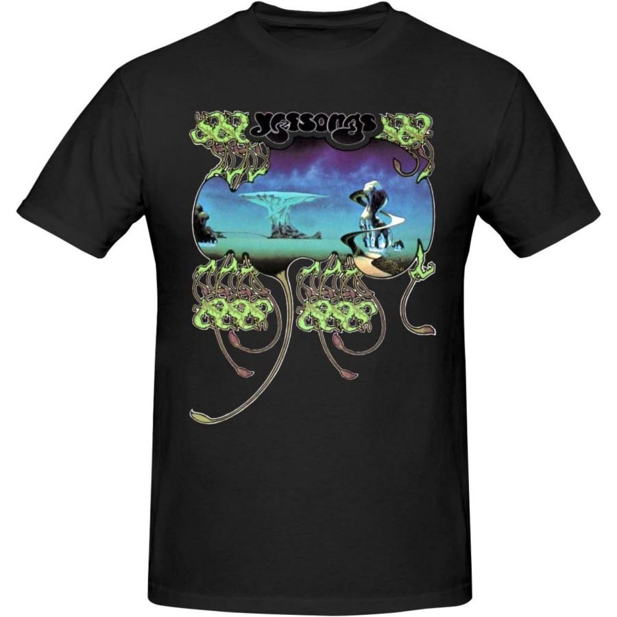JOISOMI Men's T-Shirt Yes Rock Band Crew Neck T-Shirt Cotton Casual Athletic Men's Running Shirts(3)