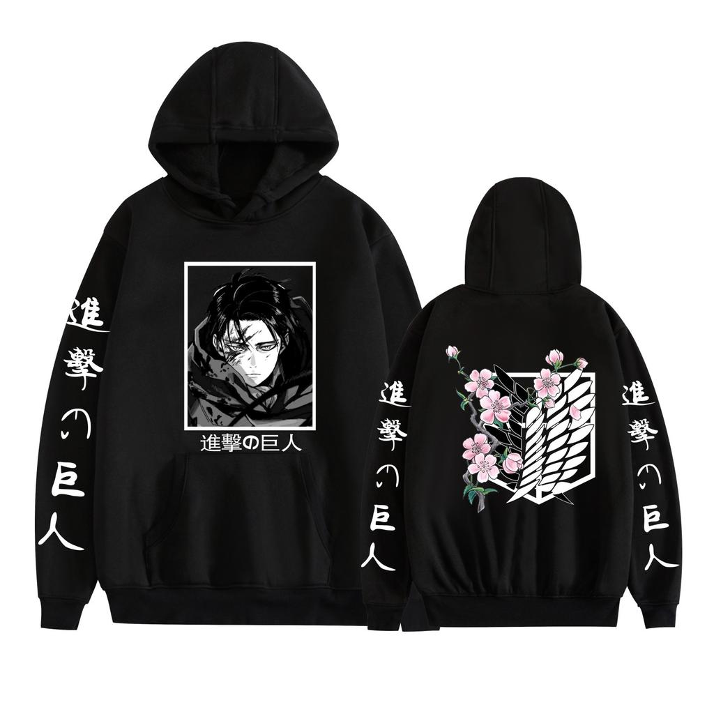 Attack On Titan Japanese Anime Cartoon Hoodie Japanese Graphic Anime Hoodie Hoodies Tops Clothing