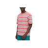 Uniqlo Мужская футболка в полоску Color Block с круглым вырезом и коротким рукавом Розовый 457931-12