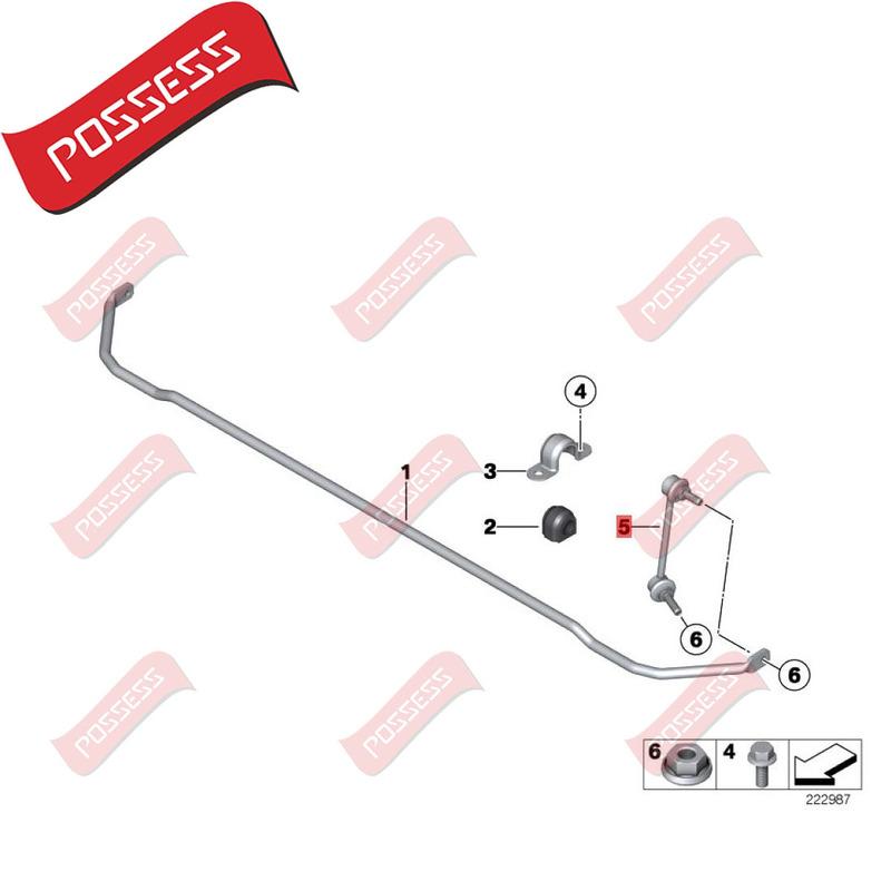 A Pair of Rear Axle Sway Bar End Stabilizer Link Ball Joint For MINI R60 R61 R60 Countryman R61 Paceman 2010-/