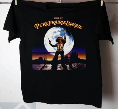 Лучшее от Pure Prairie League Футболка Классическая Черная Унисекс S-5XL E1838