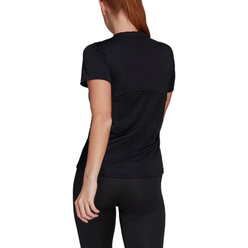 Adidas T Shirts Women's Black Crew Neck Moderate Straight Fit GL3820