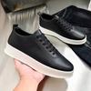 Men's Casual White Shoes, Full Blackboard Shoes, PU Leather Surface, Versatile Design Spring and Autumn New Products Hot Selling