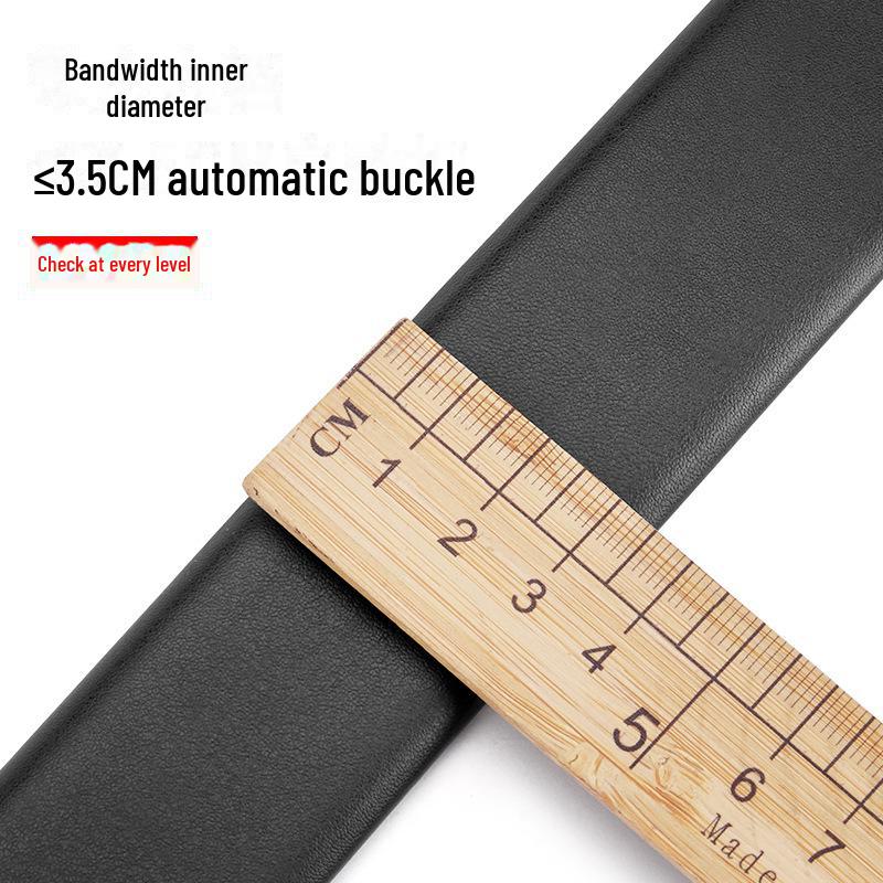 Мужской безголовый ремень из натуральной кожи с автоматической пряжкой - Модный для деловой и повседневной носки