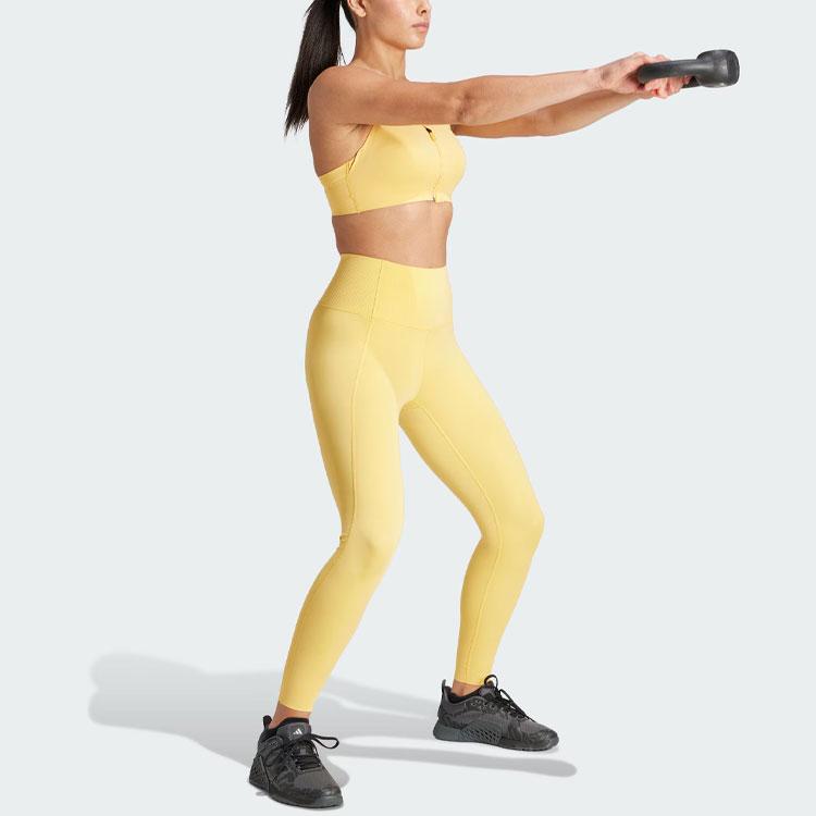 adidas Optime Power 7/8 Леггинсы Спортивные Штаны Женские Ярко-Желтые IT6749