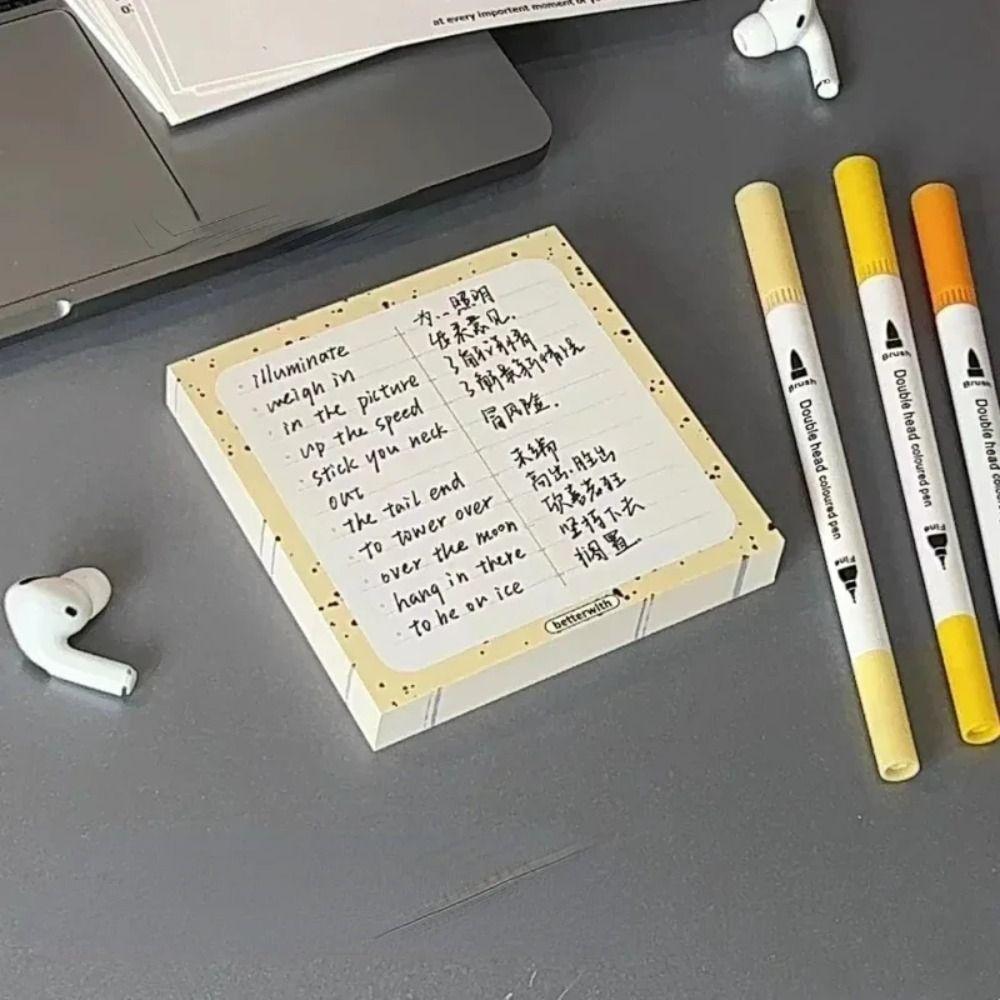 50 Pads/Pack School Stationery Scrapbooking Notepads Paper Planner Sticky Notes Student