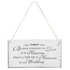 Wedding Wooden Hanging Sign Memorial Plaque Board Ornament Gift for Bride Groom