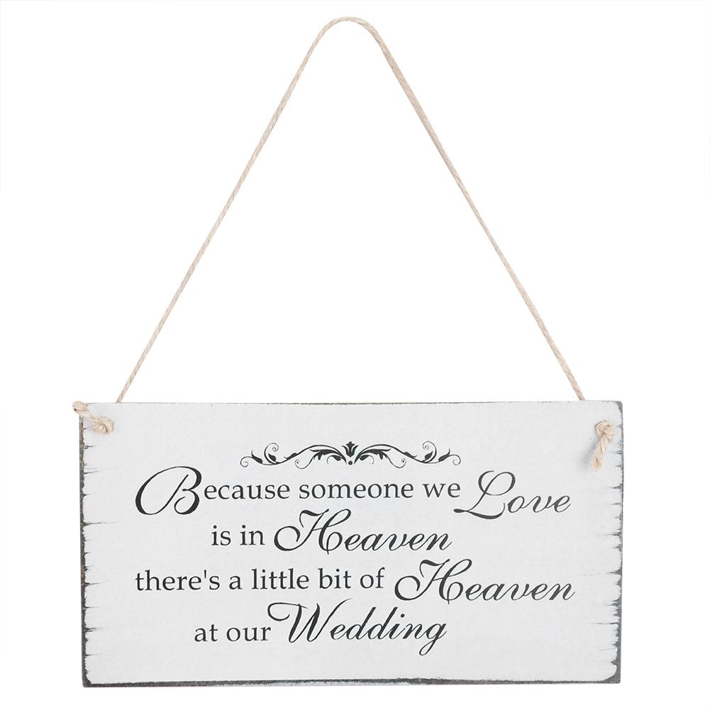 Wedding Wooden Hanging Sign Memorial Plaque Board Ornament Gift for Bride Groom