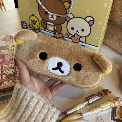 Японская плюшевая пенал-сумка Rilakkuma - Милый мультяшный косметический мешок и органайзер для канцелярских принадлежностей для девочек
