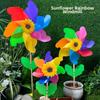 21/29/37cm Sunflower Windmill Multistyles Colorful Windmill  Outdoor Party Picnic Decor