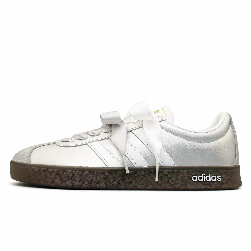 Adidas VL COURT 2.0 Girlish Silver, Special Shopping Bag Abrasion Resistant Slip Resistant Low top Skateboard Shoes ID6015(Team1532-SBOX)
