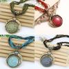 Vintage Bohemian Necklace Alloy Round Pendant Necklace New Pendant Necklace