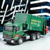 Новая 1/50 Пневматическая модель мусоровоза Diecast Металлический Городской Мусоросортировочный Санитарный Автомобиль Модель Машинки Детская Игрушка Подарок
