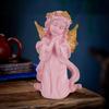 Angel Girl Showpiece for Home Decor | Winged Fairy Statue for Shelves | Pink