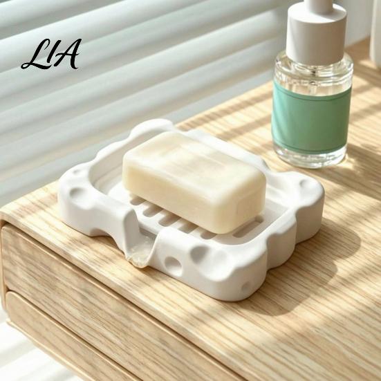 Soap Drainer Box Cheese Shaped Box, 3D Printed Draining Holder, Creative Holder for Bathroom Tray Family Hotel Sink Kitchen