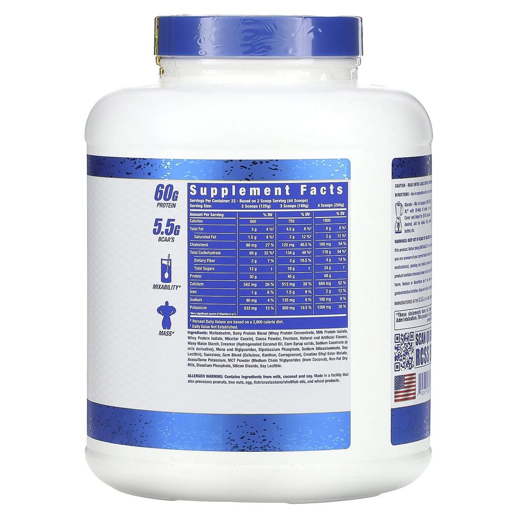 Ronnie Coleman, Signature Series, King Mass XL, dark chocolate, 6 lb (2.75 kg)