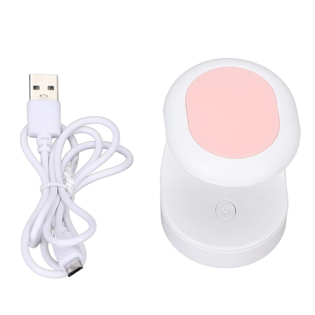 16W Mini UV LED Nail Lamp Portable Fast Drying Nail Gel Dryer for Single Fingernail Pink