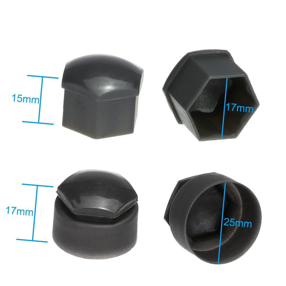 Набор из 16 + 4 шт., универсальные 17 мм автомобильные колпачки для болтов с гайками колес, запорные колпачки
