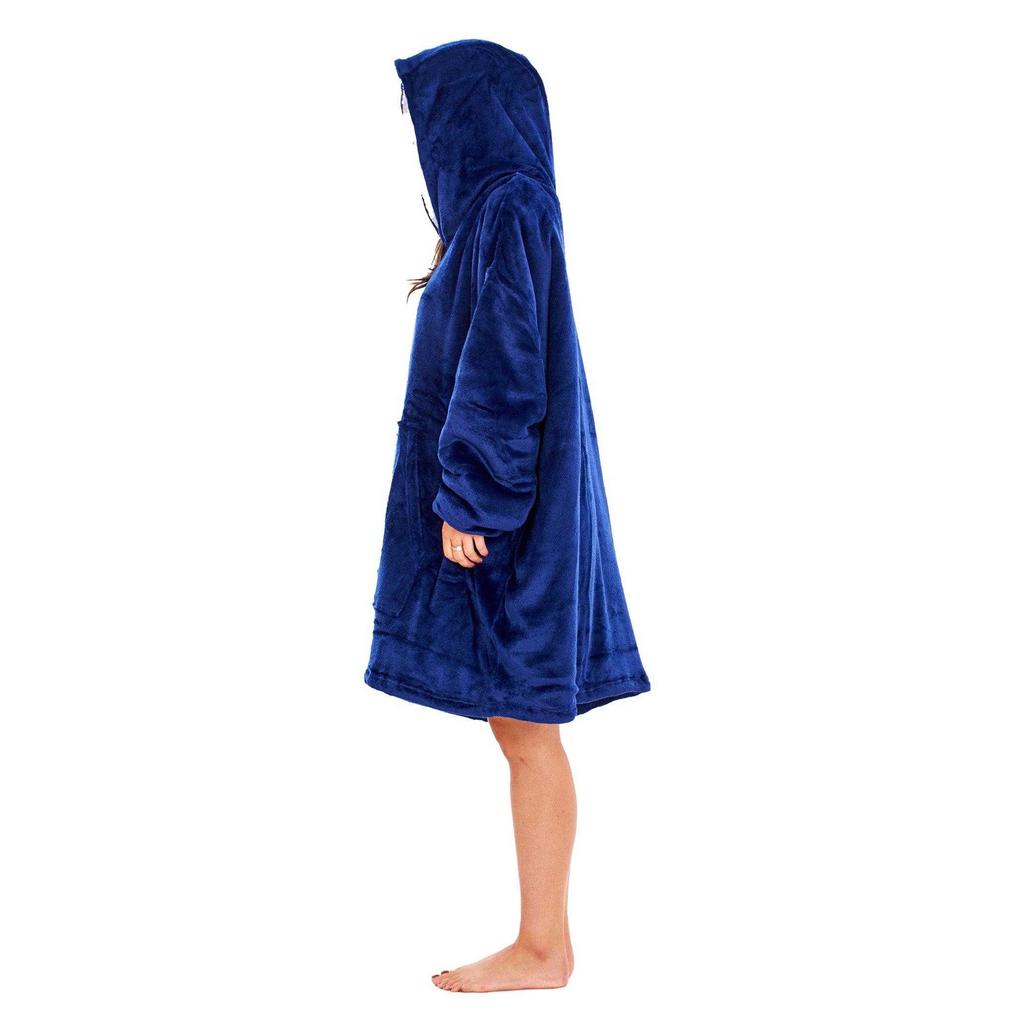 Keanu Unisex Adult Plain Fleece Sherpa Lined Oversized Blanket Hoodie