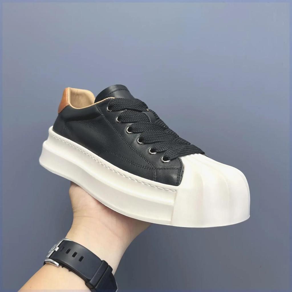 Осенняя толщина, универсальные повседневные низкие модные кроссовки для мужчин с носком-ракушкой