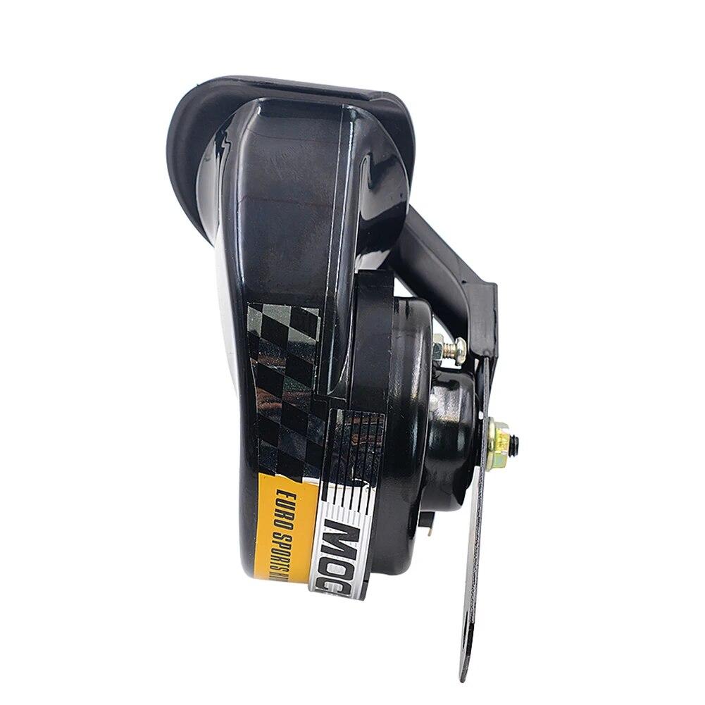 12 В мотоциклетный звуковой сигнал, 130 дБ, 510 Гц, электрический воздушный звуковой сигнал, однотональный электрический звуковой сигнал в форме улитки для мотоцикла, автомобиля, мотоцикла, грузовика, автомобиля