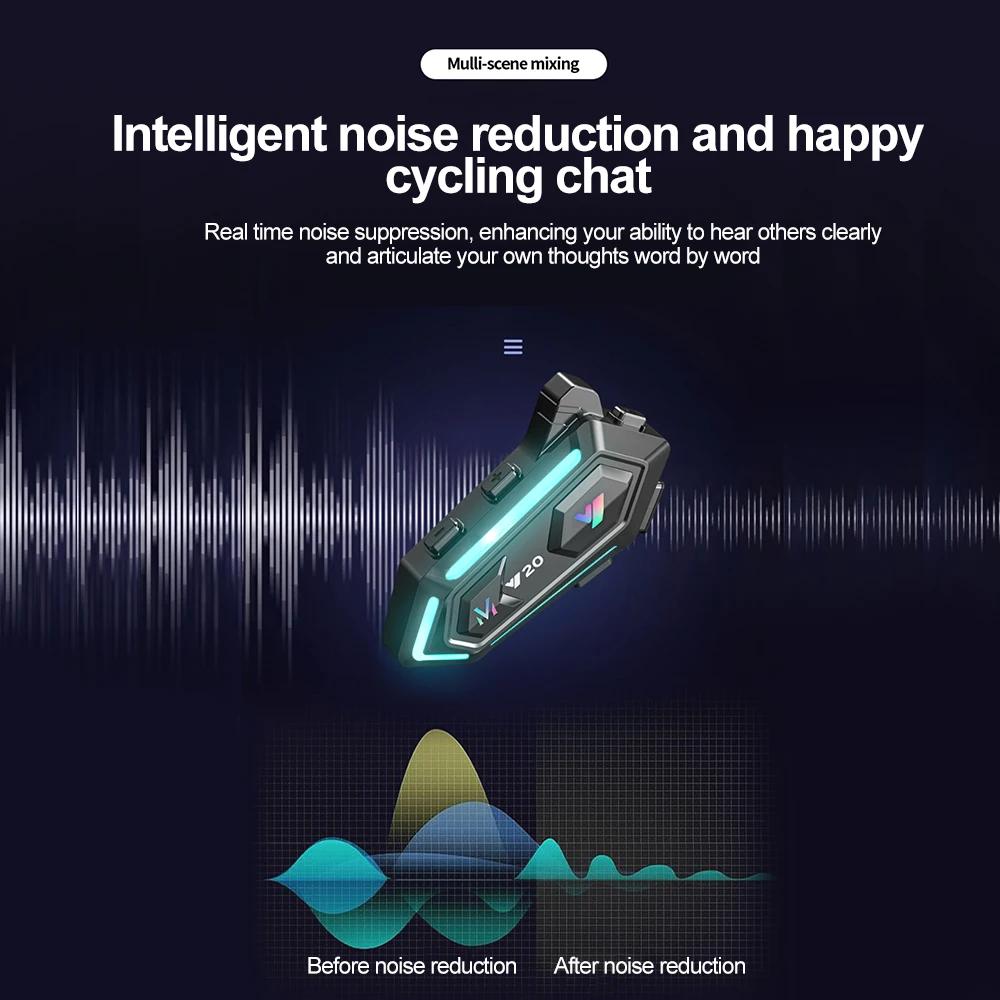 Y20 Мотоциклетный шлем Bluetooth гарнитура BT5.3 Handsfree Call Беспроводной шумоподавление Водонепроницаемые наушники с RGB подсветкой