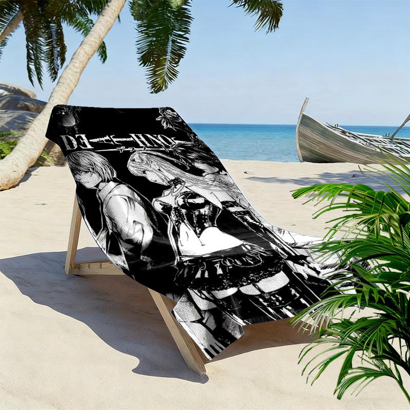 Death Note Anime Print Beach Towel, Large Soft Quick Dry Towel for Beach Camping Swimming