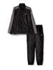 Jersey Top and Bottom Set Kids Essentials 3 Stripes Woven Tracksuit ECN98 Gray Heather Solid Gray 130 [Adidas] Black/Medium (HR6335)