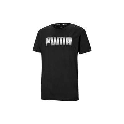 Спортивная футболка с круглым вырезом Performance Logo Print Мужские топы Черные 520484-01
