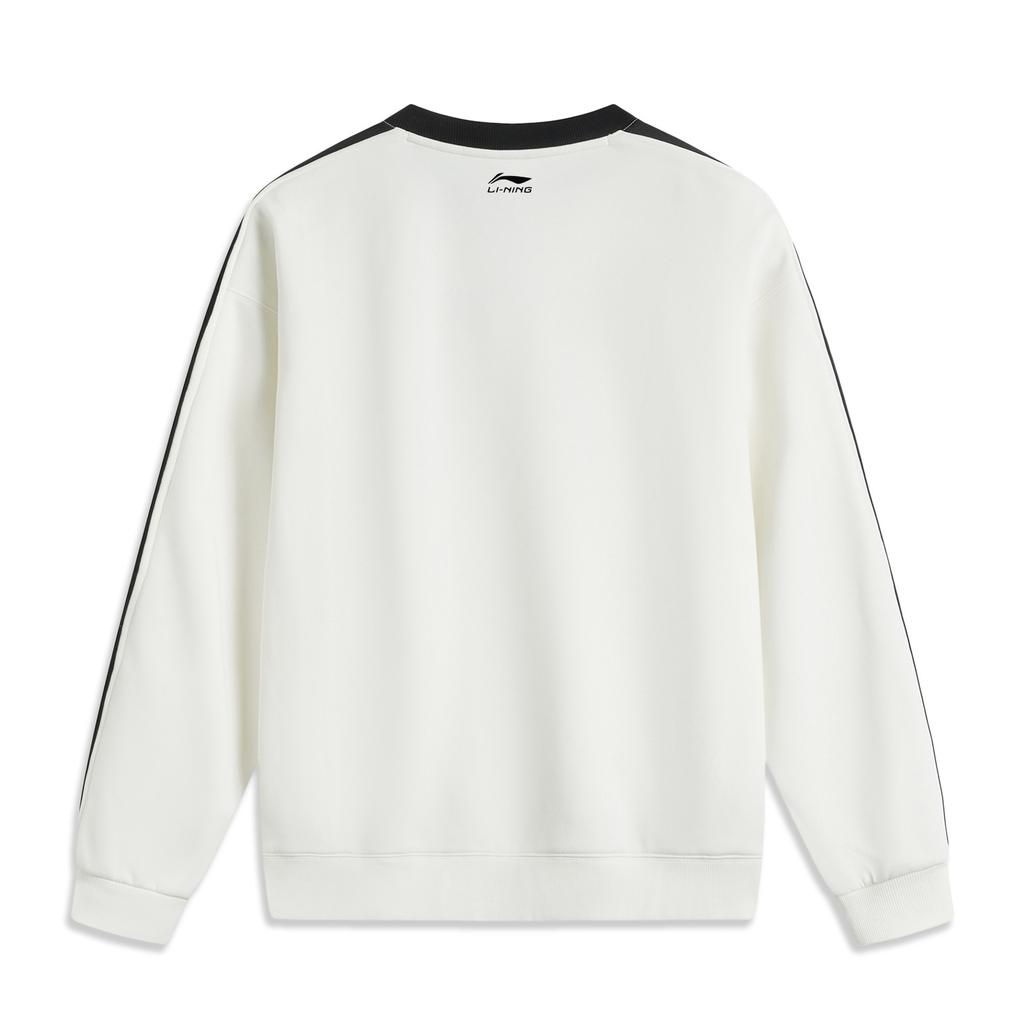 Свитшот унисекс из коллекции спортивной моды Li Ning, цвет слоновой кости, AWDUB71-2