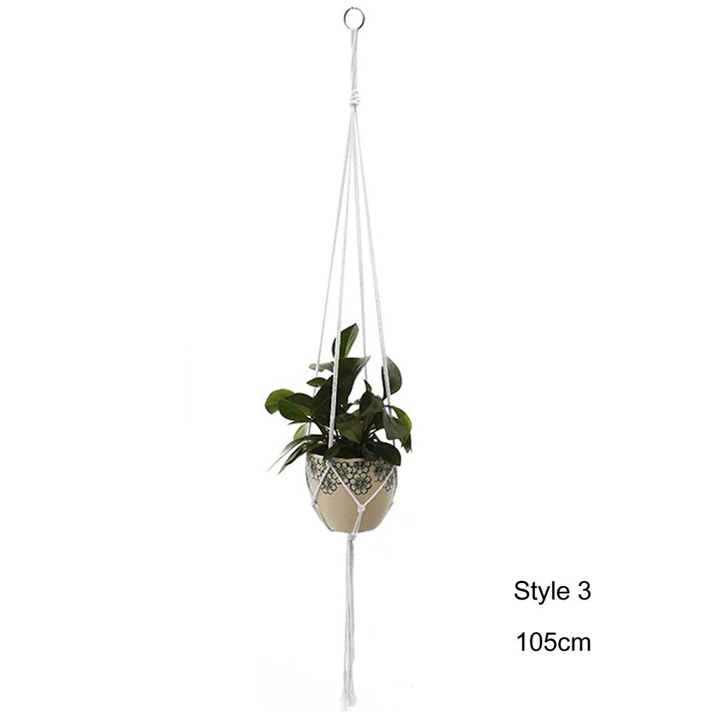 Indoor Hooks Macrame Hanging Basket Flower Pot Holder Garden Hanging Rope Plant Hanger