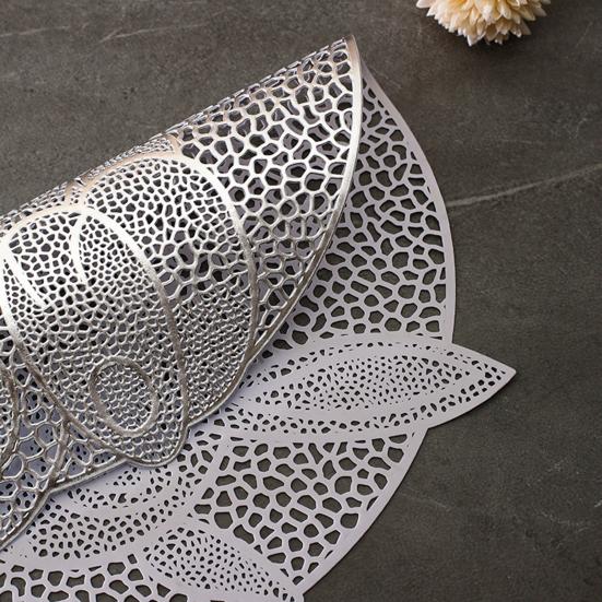 Подставка под тарелку Теплоизоляция ПВХ Подставка для столовых приборов Стиль кролика Подставка под обеденную тарелку Полый дизайн Подставка под обеденную тарелку