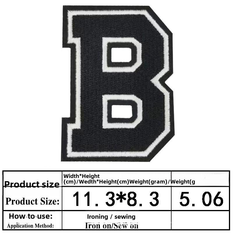 Вышитый алфавит и цифры нашивка на рукаве из джерси