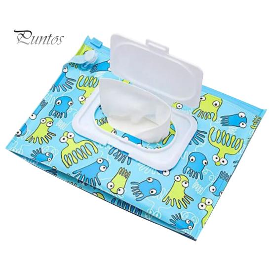 Сумка-органайзер для влажных салфеток, мультяшный узор, большая емкость, многоразовая, легкая, портативная сумка для влажных салфеток, контейнер