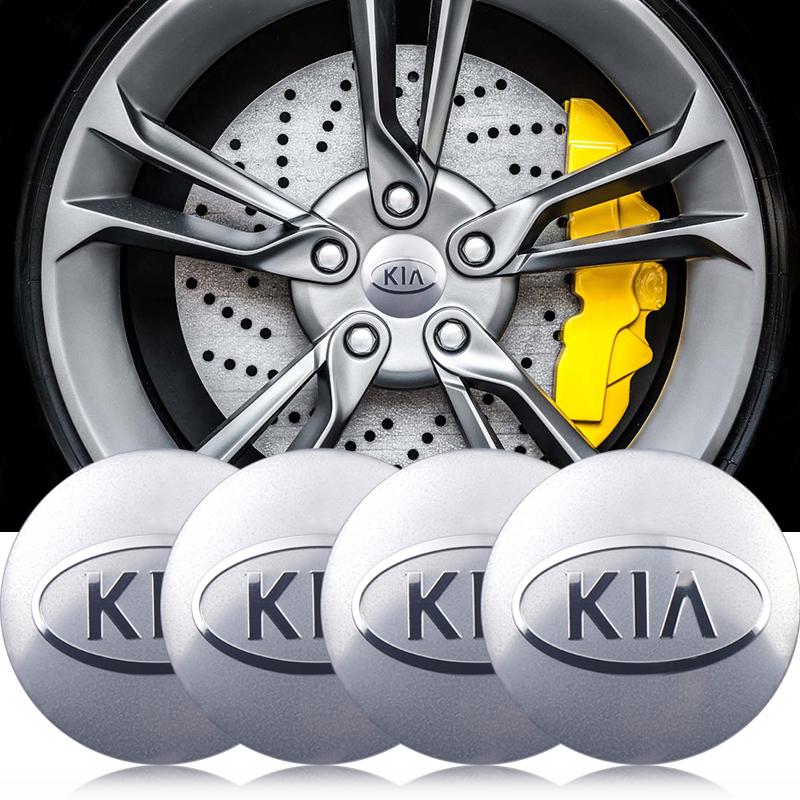4pcs 56/60/65mm Car Wheel Center Hub Caps Stickers Badge Cover For KIA GT Line Forte Seltos K5 Sportage Ceed Soul Cerato Sedona