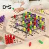 1 набор Треугольные шахматы Настольная игра от 2 до 4 игроков Геометрия Обучение фокусировке Логика Обучение Резиновая лента Треугольник Pegboard Стратегическая игра Игрушка