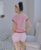 JUNEJUNE SPACE Slim Cut-Out Lace Top_Pink