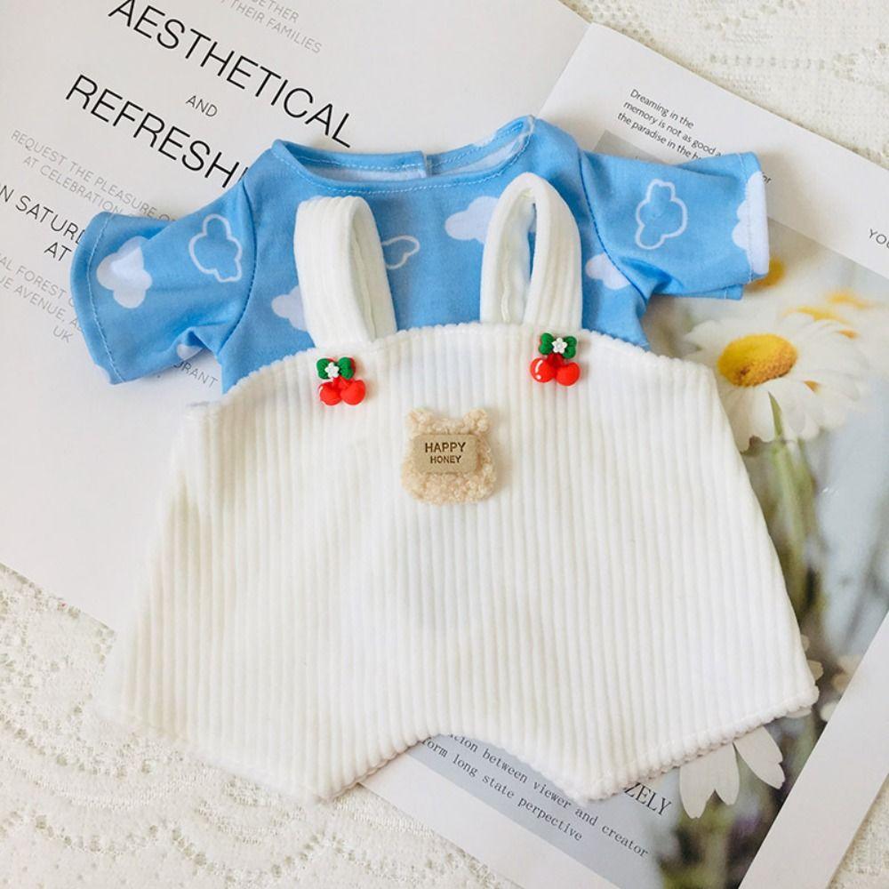 Одежда для куклы Облачко-овечка Ручная работа Наряд для куклы Милая футболка с маленьким мишкой Шарнирная кукла