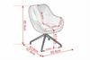 Household Office Chair, Faux Leather Armchair, Deep-Seat Vanity Chair – Ideal for Living Room & Bedroom