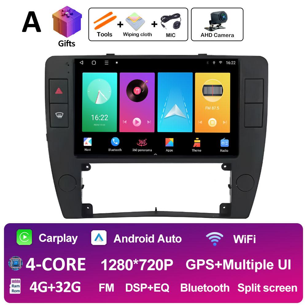 Беспроводная стереосистема Carplay DSP для Volkswagen Passat B5 2000 2001 2002 2003 2004 2005 Android 14 Вентилятор охлаждения Bluetooth Аксессуары