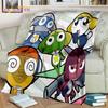 3D Cartoon Keroro Blanket Cute Frog Blanket Soft Lightweight Flannel Blanket for Living Room Bedroom Sofa Travel Camping Blanket