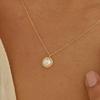 LUNNE 14k Freshwater Pearl Bezel Necklace (14k Gold) #LFN11