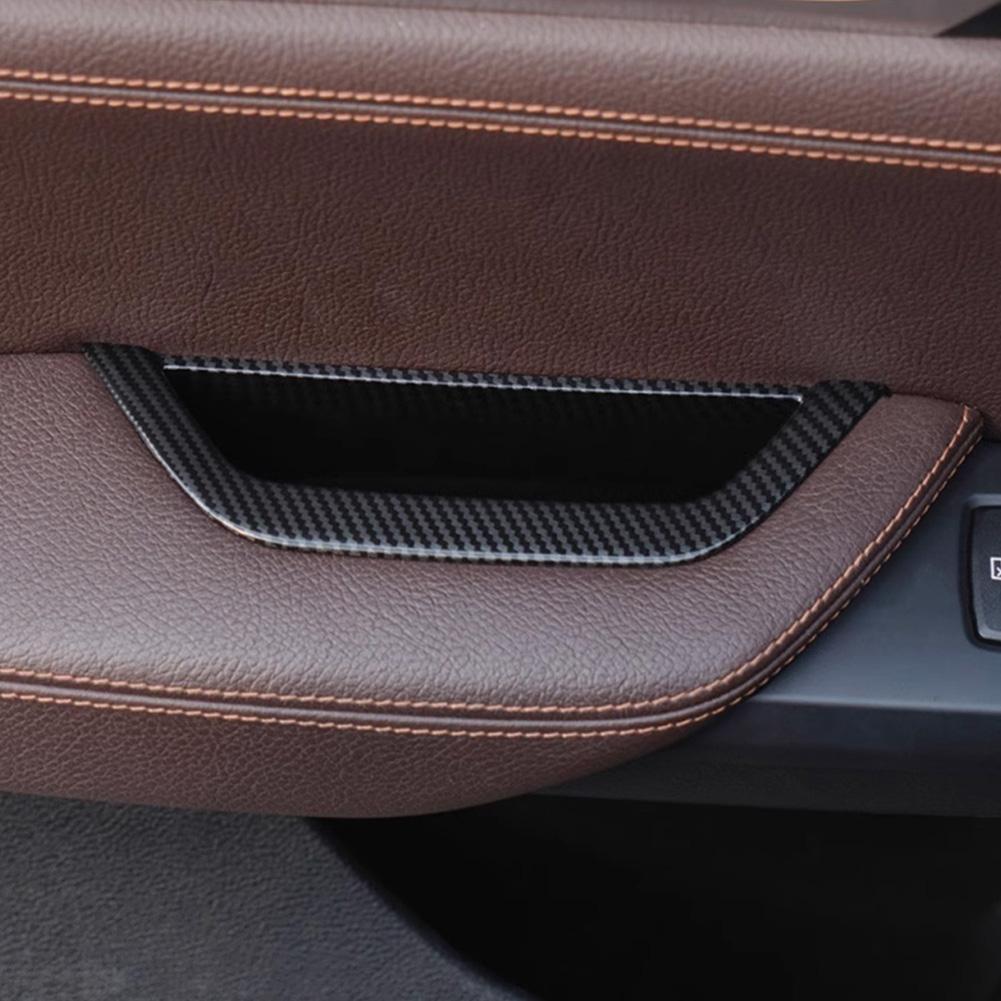 Car Interior LHD RHD Driver Door Pull Handle Armrest Panel Storage Box Cover Carbon Fibre For BMW X3 X4 F25 F26 2011-2016