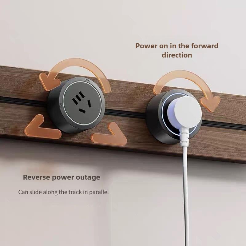 Новая силовая шина с текстурой под дерево, розетка, бытовая кухонная техника, силовая рейка, адаптер-вилка, стандартная настенная/мобильная рейка-розетка