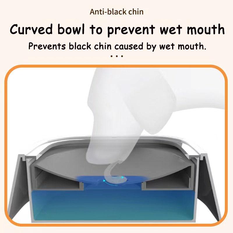 Миска для домашних животных, противобрызгивая, плавающая, не мокрая, кормушка для собак, 1 л, нескользящая, изогнутая, для собак, автомобильная, товары для животных