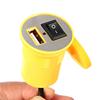 Водонепроницаемый держатель для телефона на руль мотоцикла с USB 12В с   (желтый)