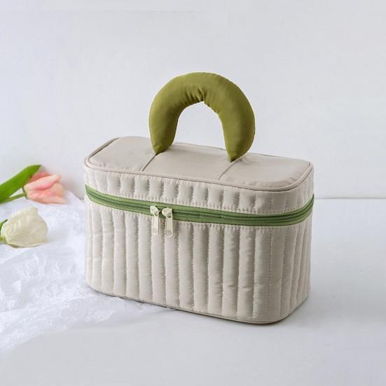 Дорожный кейс для макияжа женский контрастного цвета косметичка большой вместимости косметический