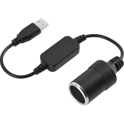 LUYING Гнездо прикуривателя, Кабель-адаптер-конвертер USB (мама), Конвертер гнезда прикуривателя USB,