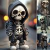 Skull Resin Statue Cool Skeleton Decorative Figurines Halloween Party Decoration Home Accessories Living Room Bedroom Decoration